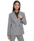 Women's Gingham Double-Breasted Blazer