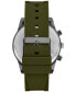 ფოტო #2 პროდუქტის Men's Three Hand Green Silicone Watch 45mm Gift Set
