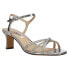 Nina Bobby Metallic Rhinestone Ankle Strap Womens Silver Casual Sandals BOBBY-Y