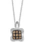 Фото #1 товара Le Vian chocolatier® Diamond Square Cluster 18" Pendant Necklace (1/2 ct. t.w.) in 14k White Gold
