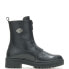 Фото #2 товара Harley-Davidson Carney Front Zip D84785 Womens Black Leather Motorcycle Boots