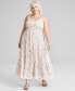 Фото #1 товара Trendy Plus Size Tiered Floral Maxi Dress, Created for Macy's