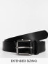 Фото #1 товара ASOS DESIGN Smart belt in black faux leather with roller buckle