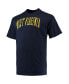 Men's Navy West Virginia Mountaineers Big and Tall Arch Team Logo T-shirt Синий, 3XT - фото #3