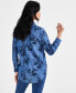 Women's Printed Chambray Popover Shirt, Created for Macy's