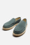 Leather and jute deck shoes