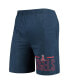 Men's Navy and Red Los Angeles Angels Meter T-shirt and Shorts Sleep Set