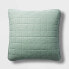 Фото #5 товара Euro Heavyweight Linen Blend Quilt Pillow Sham Sage Green - Casaluna