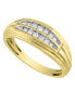 ფოტო #1 პროდუქტის Men's Diamond (1/4 ct. t.w.) Ring in 10K White or Yellow Gold
