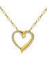 Giani Bernini cubic Zirconia Open Heart Pendant Necklace in 18k Gold-Plated Sterling Silver, 16" + 2" extender, Created for Macy's