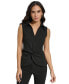 Фото #1 товара Women's Collared Twist-Front Sleeveless Top