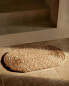 Oval jute doormat