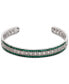 ფოტო #1 პროდუქტის Sapphire (1-3/4 ct. t.w.) & Diamond (1/10 ct. t.w.) Bangle Bracelet in Sterling Silver (Also Available in Ruby & Emerald)