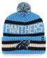 Фото #1 товара Men's Blue Carolina Panthers Bering Cuffed Knit Hat with Pom
