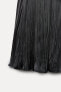 Zw collection pleated satin skirt