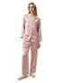 Фото #1 товара Women's 22MM Gold Piping Silk Pajamas Set