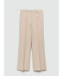 ფოტო #1 პროდუქტის Women's Pleat Straight Trousers