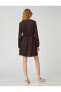 Фото #10 товара Платье Котон с цветочным узором, мини, с длинным рукавом и V-образным вырезом