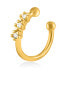 Gold-plated single thread earring VEDE092G