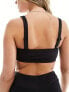 ASOS DESIGN Maya mix and match square neck bandeau bikini top in black 34 - фото #5