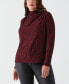 ფოტო #3 პროდუქტის Plus Size Honeycomb Mosaic Print Ruched Mock Neck Top