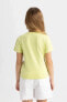 Фото #3 товара Kız Çocuk T-shirt Açık Yeşil B5102a8/gn664