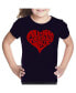 ფოტო #2 პროდუქტის Big Girl's Word Art T-shirt - All You Need Is Love