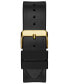 ფოტო #4 პროდუქტის Men's Black Leather & Silicone Flex Strap Watch 43mm