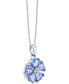 ფოტო #2 პროდუქტის Tanzanite (2-1/4 ct. t.w.) & Diamond Accent Flower 18" Pendant Necklace in 14k White Gold