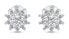 Glittering silver earrings with zircons EA325W