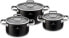 Gerlach Prime Stainless Steel Cooking Pot Set with Lid Induction Cookware Suitable for Induction Cookers 18 cm 2 L 20 cm 3 L 24 cm 5.0 L