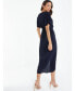 ფოტო #5 პროდუქტის Women's Plisse Ruched Midi Dress