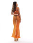 ASOS DESIGN ultimate hand embellished crochet maxi dress in orange