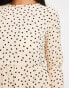 Женское повседневное платье ASOS DESIGN Petite Gestuftes, langärmliges Midi-Hängerkleid in Beige mit Punktemuster BEIGE SPOT, US 2 - фото #6