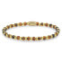 Mix Glass Rocks Tiger Gold Beaded Bracelet RR-40146-G