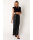 Фото #4 товара Women's Jade Vegan Leather Column Skirt