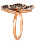 Chocolate Diamond & Nude Diamond Flower Statement Ring (2-3/8 ct. t.w.) in 14k Rose Gold