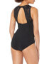 Фото #2 товара Profile by Gottex 298831 Women's Late Bloomer High Neck One Piece, Black, 44