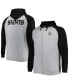 ფოტო #4 პროდუქტის Men's Heather Gray New Orleans Saints Big and Tall Fleece Raglan Full-Zip Hoodie Jacket