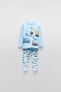 AGES 2-6 YEARS/ WAFFLE-KNIT CRANE PRINT PYJAMAS