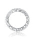 Фото #3 товара RA White Gold Plated Oval Cubic Zirconia Band Ring
