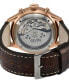 ფოტო #3 პროდუქტის Men's Vaughn Swiss Automatic Brown Italian Leather Strap Watch 44mm