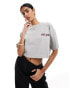 Фото #1 товара 4th & Reckless cropped New York embroidered t-shirt in grey