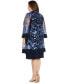 ფოტო #2 პროდუქტის Plus Size Floral Jacket & Necklace Dress
