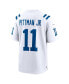 Фото #4 товара Men's Michael Pittman Jr. White Indianapolis Colts Game Jersey