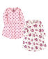 ფოტო #1 პროდუქტის Baby Girls Cotton Long-Sleeve Dresses 2pk, Rose