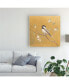 Danhui Nai Black Capped Chickadee on Gold Canvas Art - 15.5" x 21"