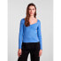 ფოტო #2 პროდუქტის PIECES Tania Long Sleeve V Neck T-Shirt