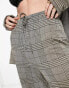 Фото #2 товара ASOS DESIGN Tall jersey slouch wide leg trouser in sage check