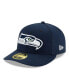 ფოტო #1 პროდუქტის Men's Navy Seattle Seahawks Omaha Low Profile 59FIFTY Structured Hat